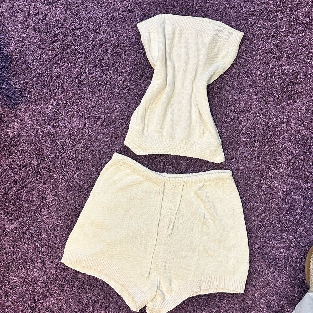 Shorts and tube top crochet set